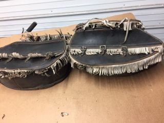 Vintage 1950’s Harley Panhead,  Indian Chief Fringed Saddlebags - RARE FIND 12