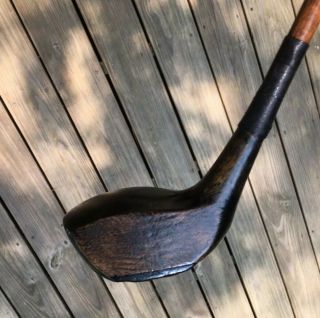 Antique hickory wood shaft Golf Clubs and Vintage Canvas Bag 8