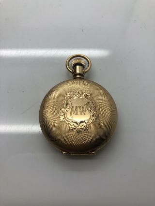 Vintage Waltham 14k Solid Gold Model 1891 Pocket Watch Size 0s - For Repair