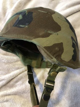 Vintage 1980,  S Military Issue Army Infantry Helmet Pasgt W/ Kevlar Unicor