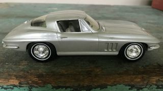 Rare Vintage 1966 Chevrolet Corvette Coupe Promo Model Silver Dealer Car