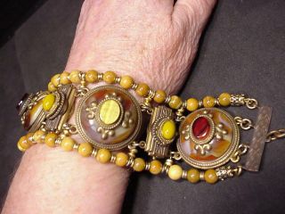 Patrice Bracelet Wide Hand Crafted Vintage Inspired Designer Heirloom 4