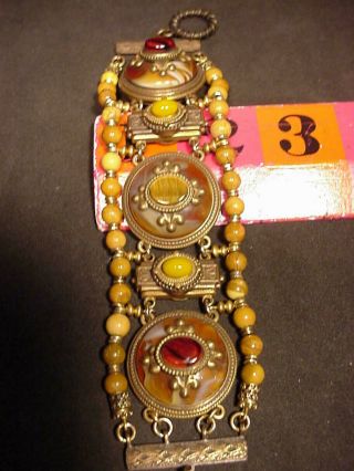 Patrice Bracelet Wide Hand Crafted Vintage Inspired Designer Heirloom 8