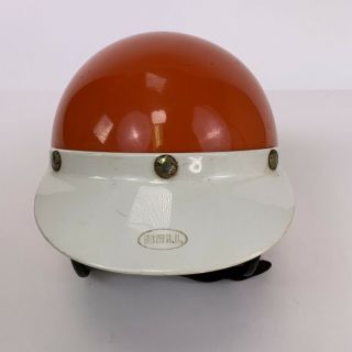 Bell 500TX Toptex Orange Motorcycle Helmet 7 1/4 TX500 Vintage 1960 ' s 2
