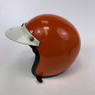 Bell 500TX Toptex Orange Motorcycle Helmet 7 1/4 TX500 Vintage 1960 ' s 5
