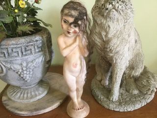 Vintage Nude Naked Chalk Ware Carnival Fair Doll Paint Lady Godiva?