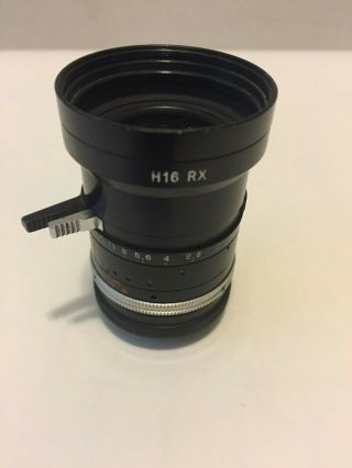 Rare Kern - Paillard Switar 10mm F1.  6 Preset H16 Rx C Mount Lens Black Version