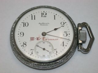Ball Watch Co.  16 Size Hunting Pocket Watch.  166y