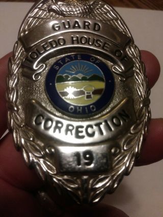 Toledo house of correction guard badge vintage closed in 1991 3