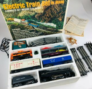 Vintage Marx Black Diesel Electric Engine Train Set