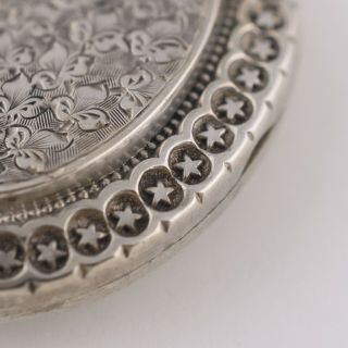 Antique Victorian Book Chain Bookchain Sterling Silver Star Locket Necklace 5