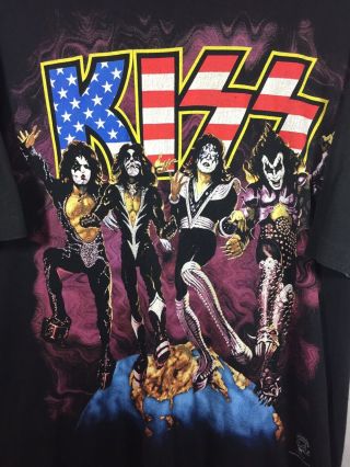 Vintage Kiss T Shirt Size XL 90 ' s 1997 Alive / Worldwide Rock Concert Tour Merch 3