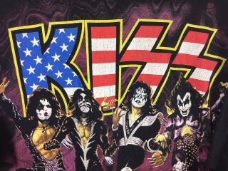 Vintage Kiss T Shirt Size XL 90 ' s 1997 Alive / Worldwide Rock Concert Tour Merch 5