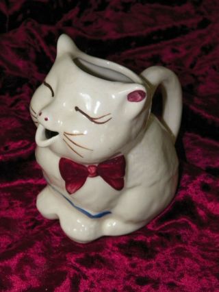 VINTAGE 1940 ' S PUSS ' N BOOTS CAT PITCHER BY SHAWNEE 2