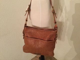 Long Live Vintage Brown Leather Fossil Hobo Shoulder Bag Purse