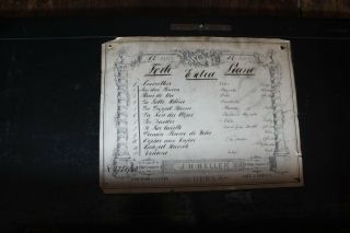 Antique 12 Tune Music Box 1880 ' s Cylinder Roll J H HELLER BERN Inlayed Box Swiss 3