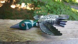 Competition Loon Fish Decoy Carved By John Peeters - Ice Spearing Lure
