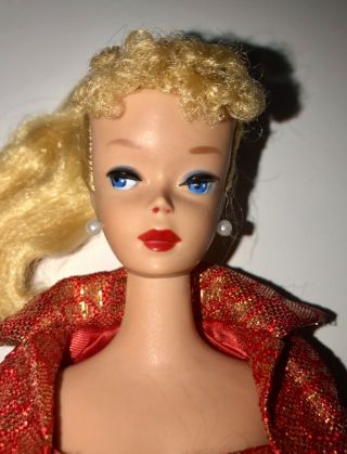 Mattel Vintage Barbie Doll Mattel 1960 Ponytail With Outfit 992 Golden Elegance