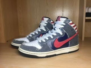 Nike Dunk Sb High Born In The Usa Og Retro Vintage Shoes Size 10