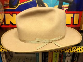 Vintage Stetson Stratoliner Hat Sz 7 1/8 Fedora Beaver Tan