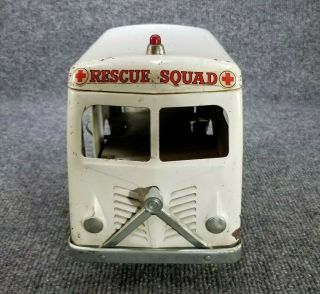 VTG Tonka Fire Rescue Squad Ambulance Dept No 5 Van Truck Metal Toy 1950 ' s 4