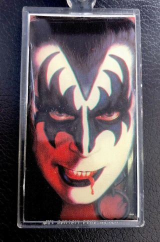 Vintage Kiss Gene Simmons Key Ring 1980 By Aucoin Management,  Offical Kiss Merch