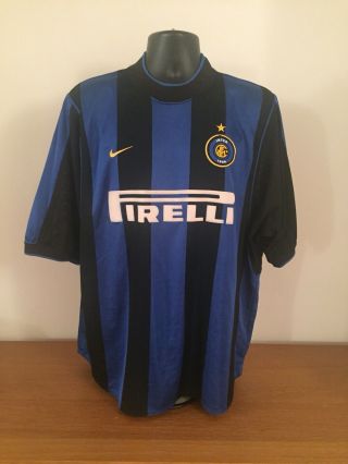 Inter Milan Home Shirt 2000/01 RONALDO 9 XL Vintage Rare 2