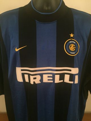 Inter Milan Home Shirt 2000/01 RONALDO 9 XL Vintage Rare 3