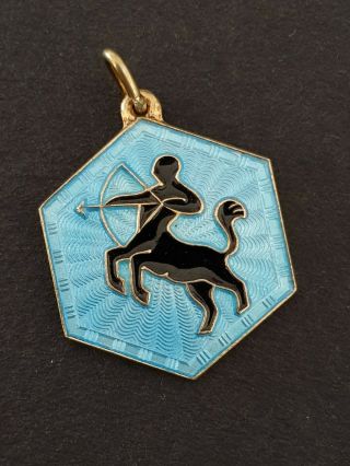 David Andersen: Vintage Silver Sagittarius Zodiac Pendant