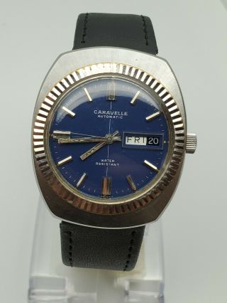 Caravelle By Bulova 70s Vintage Automatic Divers Style Cal.  As 1916 Watch