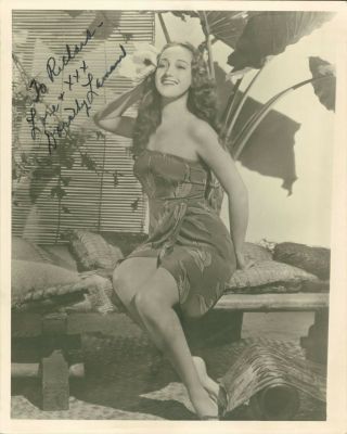 Dorothy Lamour (vintage,  Inscribed) Signed Photo