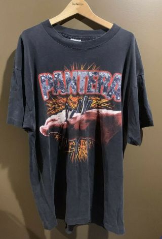Vintage 90s Pantera Shirt Winterland Usa Far Beyond Driven Foot Band Tee Xl