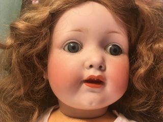 Antique Porcelain Doll Melitta Germany 12 W/wood Ball Joint Composite Body 28 "