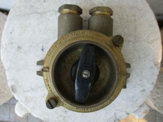 True Vintage In Brass Maritime Old Ship Salvage Germany Light Switch 900 Grams.