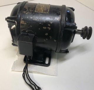 Vintage Century Electric Motor 1/2 HP Heavy Cast Iron 1750 RPM St.  Louis MO USA 8