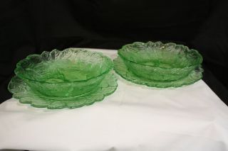 Vintage Indiana Glass Co.  Green Depression Glass Set: Sweet Pear/avocado