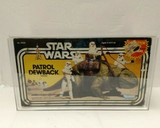 Vintage Star Wars Dewback With Box,  Inserts And Custom Acrylic Case