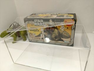 Vintage Star Wars Dewback with box,  inserts and custom acrylic case 3