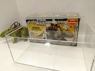 Vintage Star Wars Dewback with box,  inserts and custom acrylic case 9