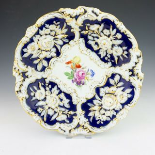 Antique Meissen Dresden Porcelain - Hand Painted Flowers Bowl - Lovely