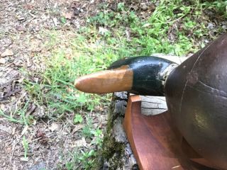 Antique vintage old wooden Early Mason Premier Mallard duck decoy 8