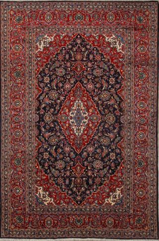 Hand - Knotted Geometric Floral 8 x 11 Wool Traditional Oriental Area Rug Carpet 2