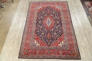 Hand - Knotted Geometric Floral 8 x 11 Wool Traditional Oriental Area Rug Carpet 3