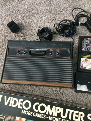 Vintage 1980 Atari Video Computer System 2600 - Box,  Games,  Controllers 3