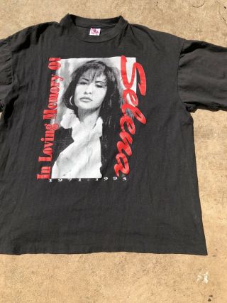 Vintage Selena Quintanilla Memorial RIP T Shirt 90s Rap t shirt RIP Selena XL 3