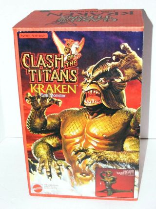 Vtg 1980 Mattel Clash Of The Titans Kraken Box Only Mgm Mythical Monster Htf