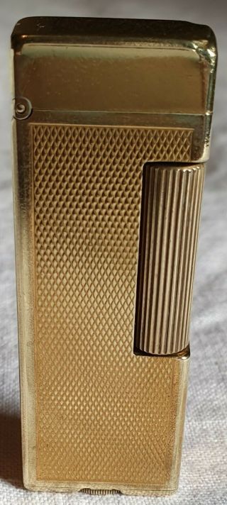 Vintage Dunhill Rollalite Gold Fully Petrol Lighter