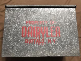 Vintage Rare Dairylea Front Porch Metal Milk Box Delivery Buffalo,  Ny