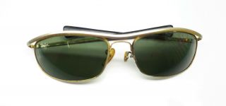 Vintage B&l Bausch And Lomb Ray Ban Olympian Sunglasses Green Lenses U.  S.  A