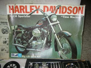 1974 Mpc Harley Davidson Xlch Sportster " Time Machine " 1/8 Scale Motorcyle Kit